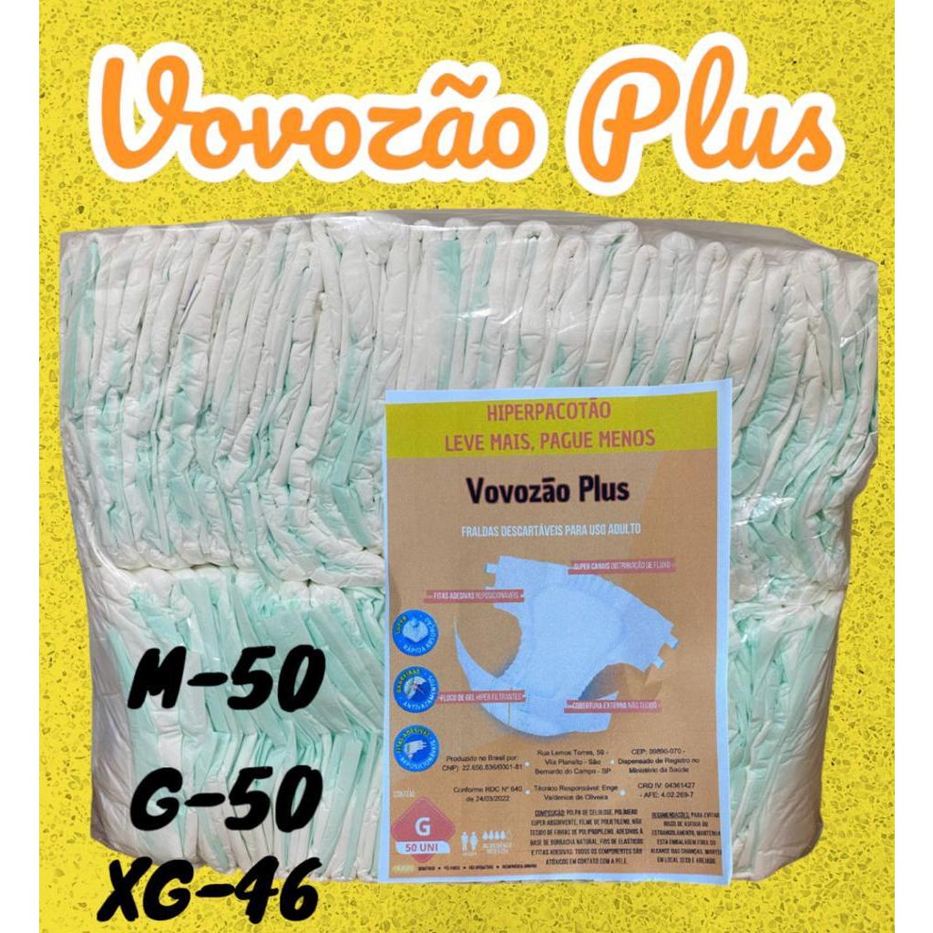Fralda Geriátrica Descartável Vovozão Plus a Mais Barata | Shopee Brasil