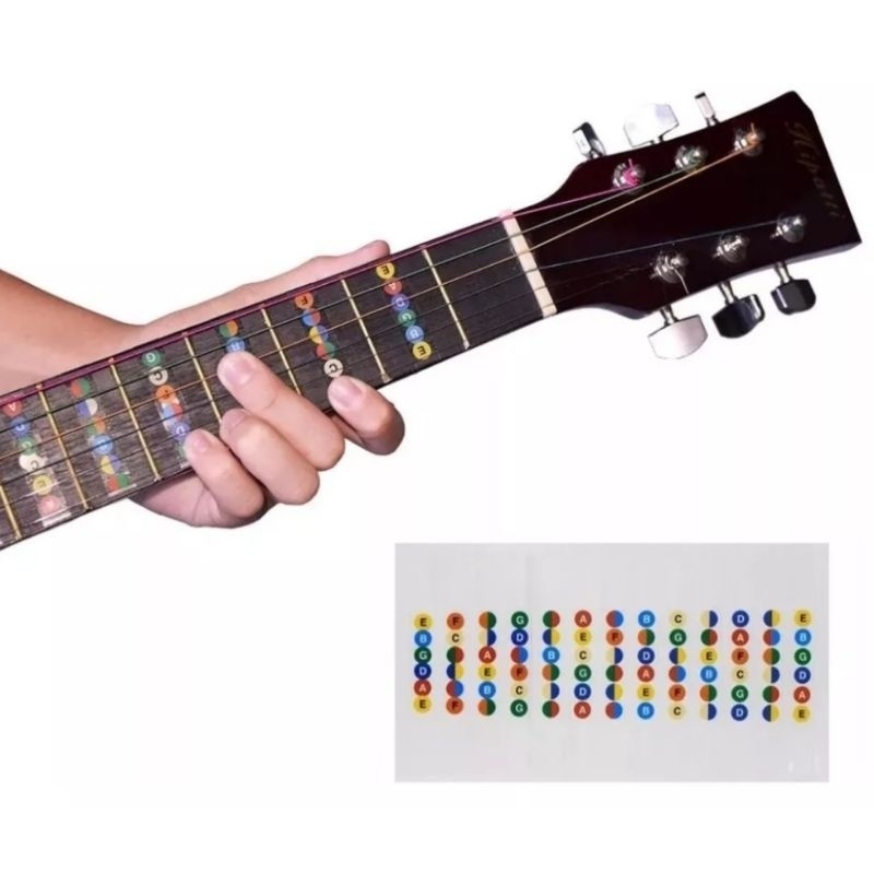 Adesivos notas musicais para violão 2 cores disponíveis | Shopee Brasil