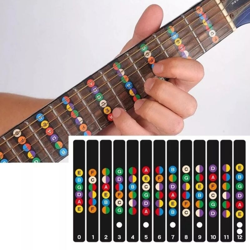 Adesivos notas musicais para violão 2 cores disponíveis | Shopee Brasil