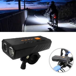 Luz de Bicicleta USB Recarregável B25 5000mAh Farol Bike Montanha Estrada