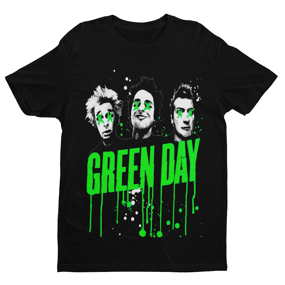 Camiseta Green Day Banda de Rock Blusa Camiseta Punk