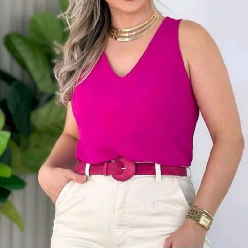 Blusa de Alça Grossa Larga Duna Air Flow | Shopee Brasil