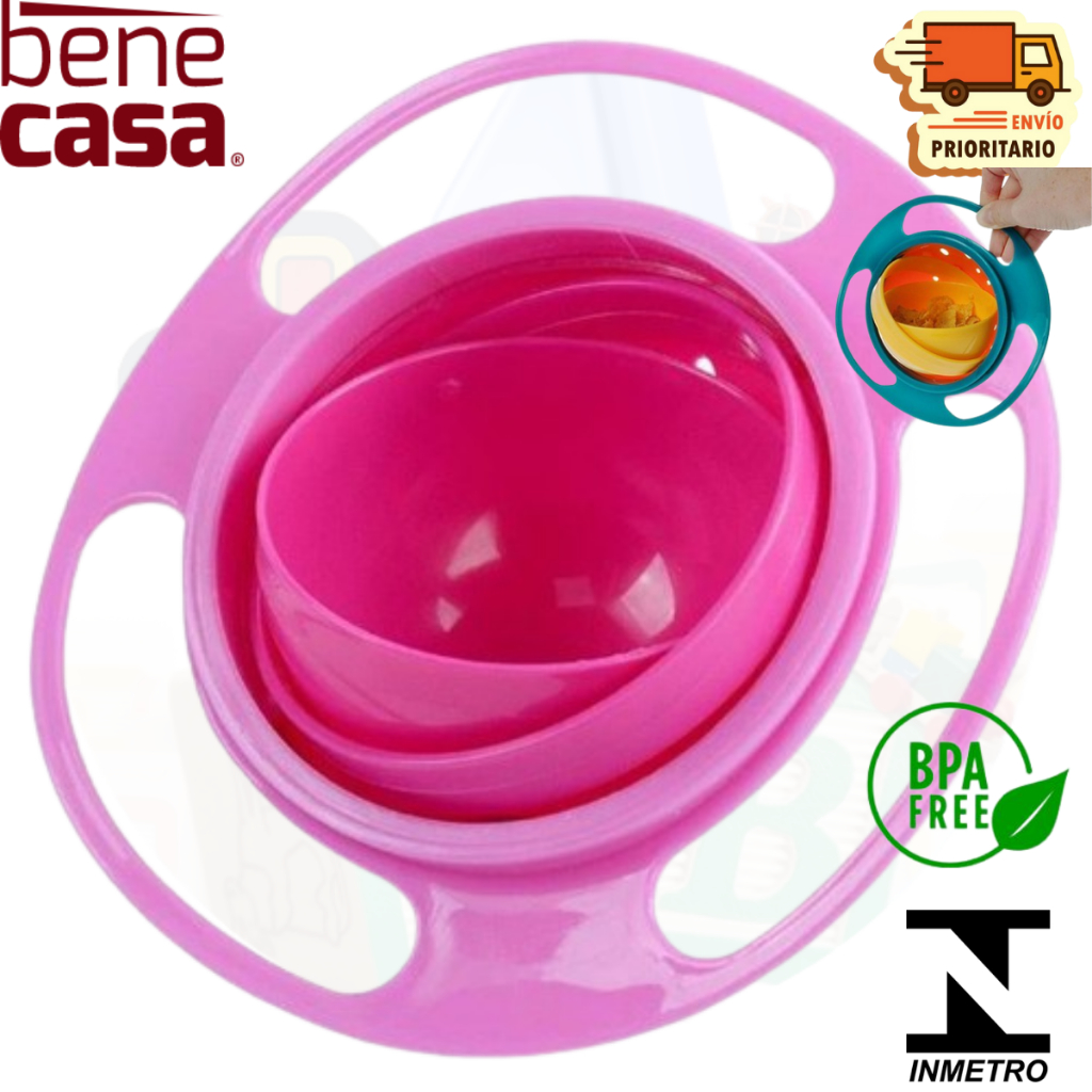 Prato Mágico Infantil Tigela 360 Bebê Não Derrama Giro Bowl