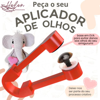 Aplicador De Olhos De Amigurumi Aparelho Aplicador de Olhos e Focinhos para Amigurumi Círculo Euroroma Pingouin Crochê Tricô TravaTrava - Ferramenta para colocar trava nos olhos, fuças e acessórios para Amigurumi aplicador de olhos