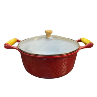 PANELA ALUMINIO FUNDIDO GROSSO - ANTIADERENTE - CERAMICA - VERMELHO