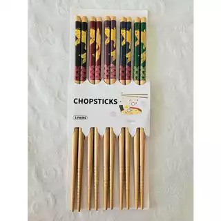 Kit Com 5 Pares De Hashi Decorado Para Sushi Sashimi Comida Japonesa Oriental palitinho japonês