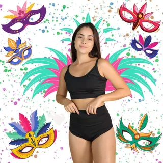 Biquíni Feminino Hot Pants Top Alcinha Shorts Cintura Alta Moda Praia em Oferta na Shopee
