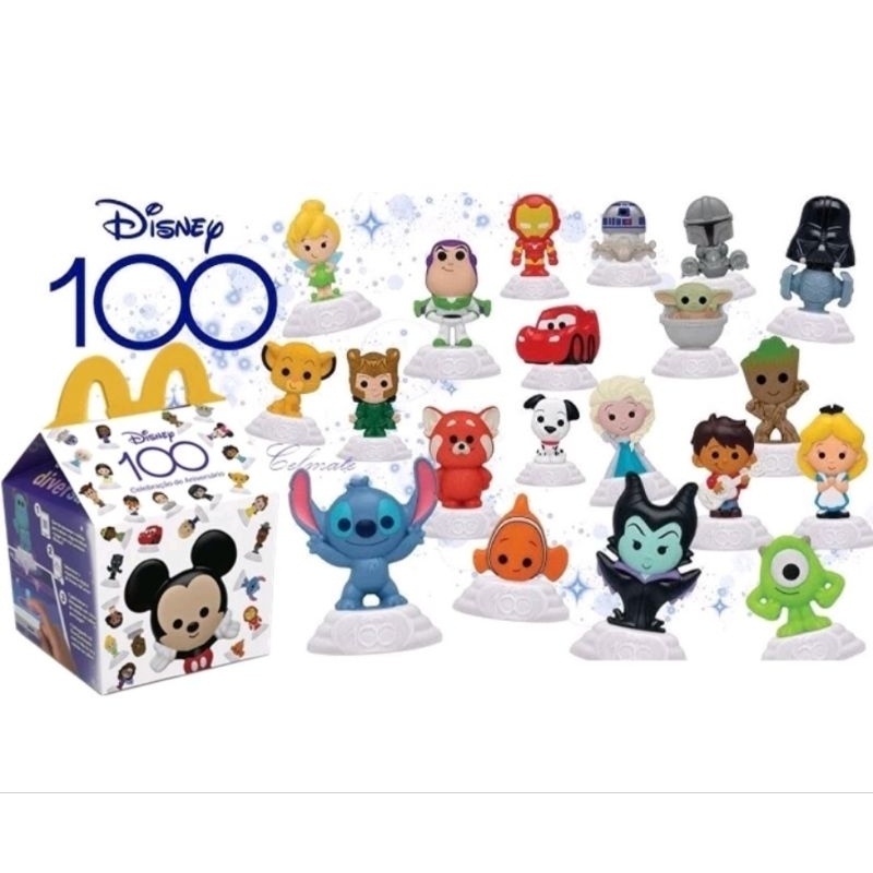 Brinquedos Miniaturas Disney 100 anos MC Donalds lacrados