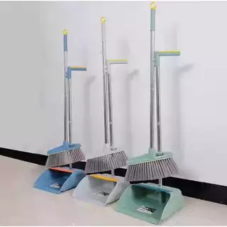 Conjunto Vassoura Pá Pazinha de coletar cabelos sujeiras com dentes removedores coletores de pequenas sujeiras