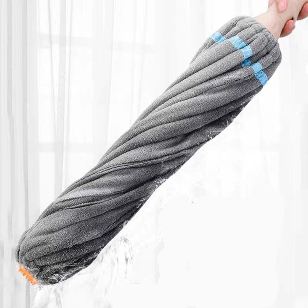 Mop Esfregão Twist de Fácil Torção Limp Cerdas Pano Microfibra Torce Sozinho