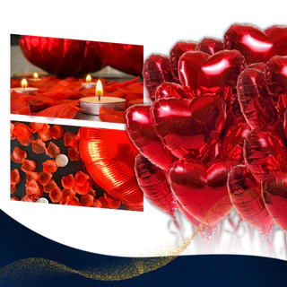 Kit Romântico - 400 Pétalas De Rosas + 12 Velas + 7 Balões Surpresa Romantica Decoração