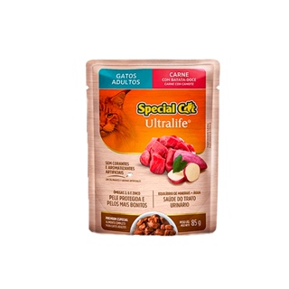 Racao Special Cat Sache Gatos Adultos Carne 85g