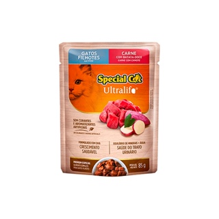 Racao Special Cat Sache Gatos Filhotes Carne 85g