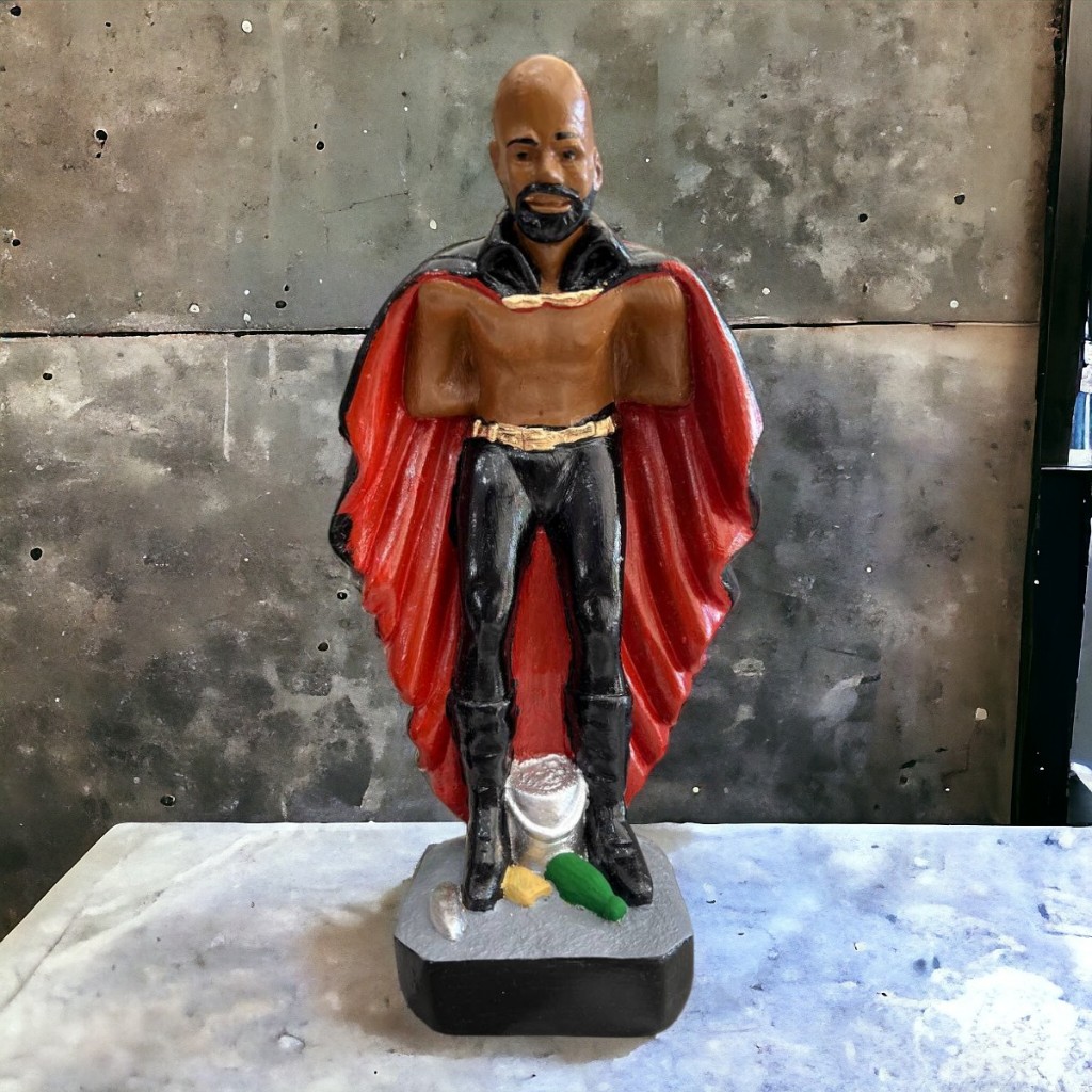 Imagem Exú Marabô Encruzilhada Umbanda Escultura Gesso 20cm