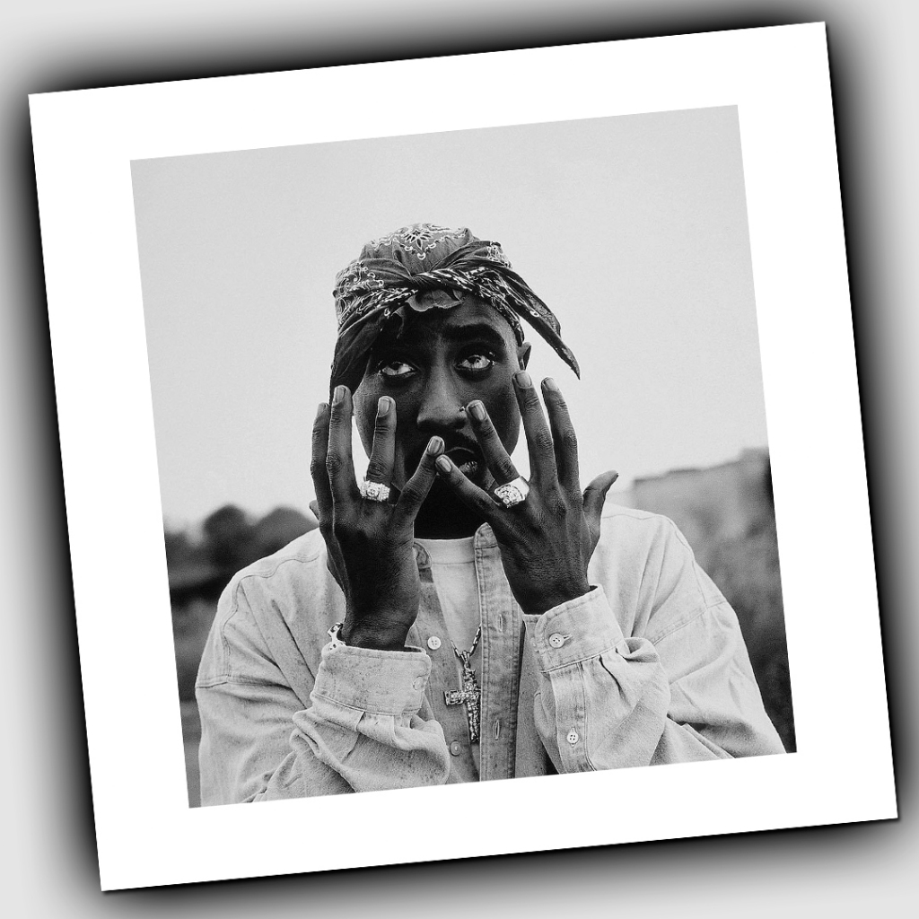Kit com 4 quadros 2pac shakur, tupac rap 20x20 | Shopee Brasil