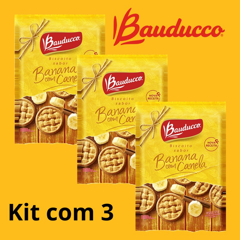Biscoito Bauducco Banana com Canela Pacote 375g