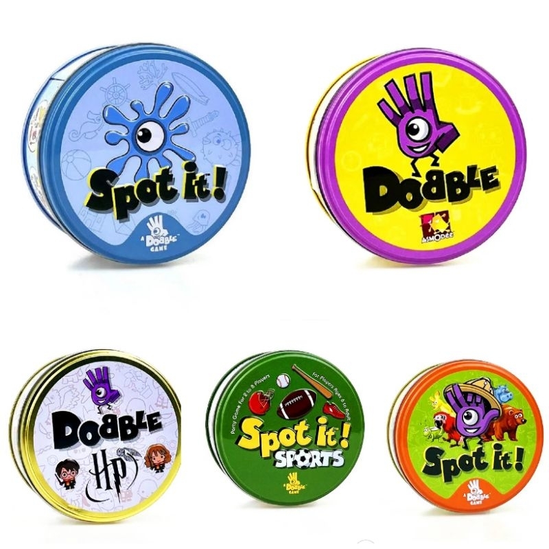 Dobble Spot It Jogo de Cartas Competitivo 2 - 8 jogadores varios modos de jogo tematicos