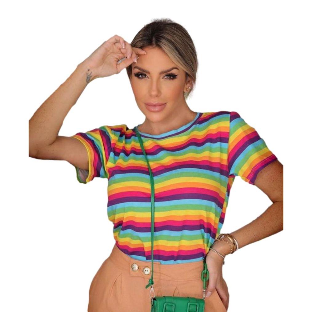 Blusas de colores arcoíris hot sale