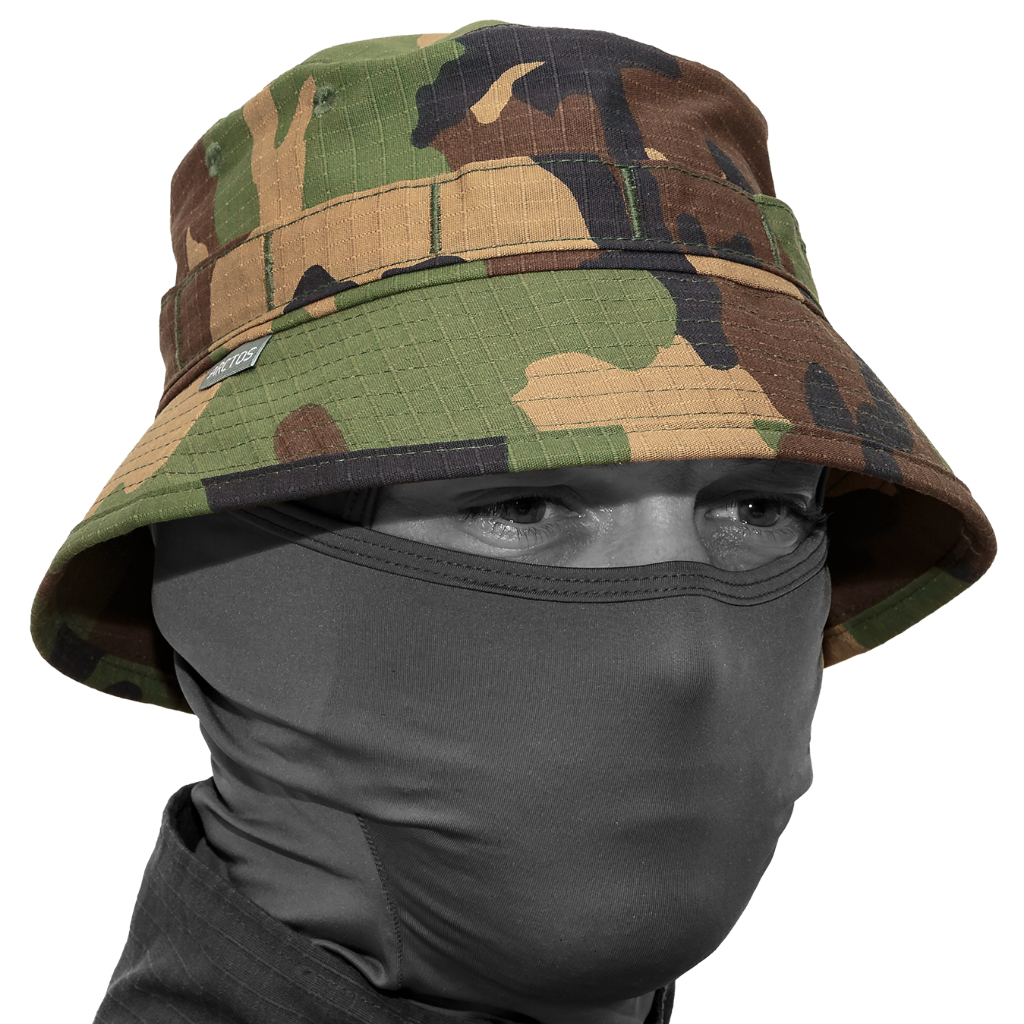 Chapéu Tático Militar Bucket Hat Camuflado M81 Woodland Tamanho M