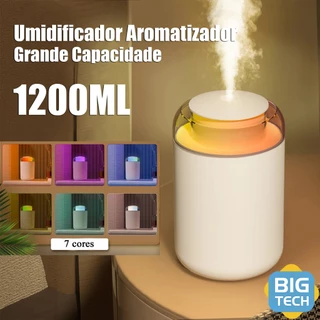 Umidificador Aromatizador 1,2 Litros Grande Capacidade 1200ML Atomizador De Ar Ultrassônico Purificador De Aroma UM010