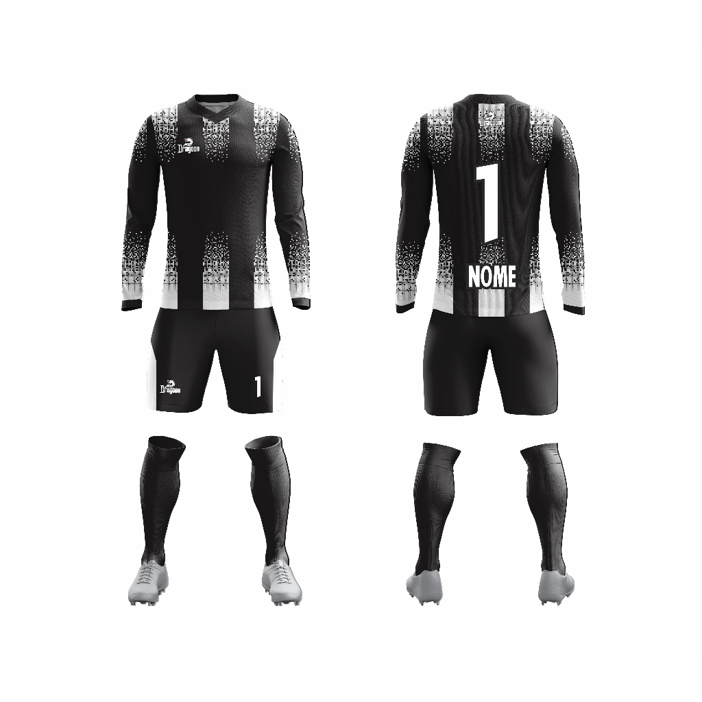 Uniforme Completo Kit Camiseta Calção e Meião Lançamento Dry