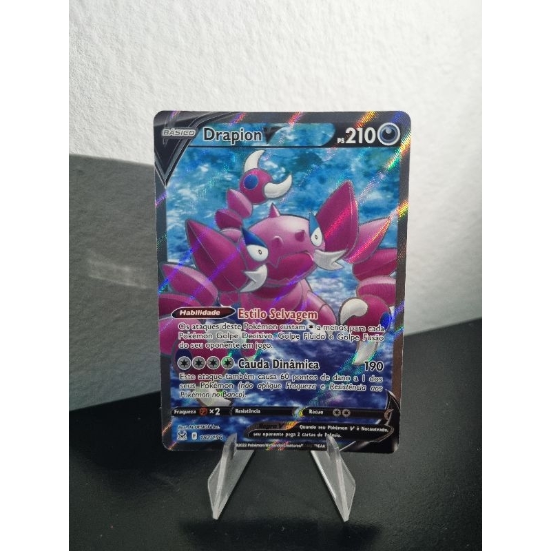 Drapion V Card Pokemon Origem Perdida (2022) Shopee Brasil