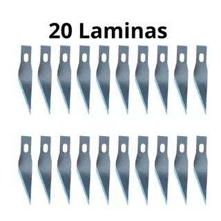 Kit 20 laminas de estilete de precisão tipo bisturi