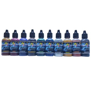 kit tinta metalica topcolors 30ml 10 cores