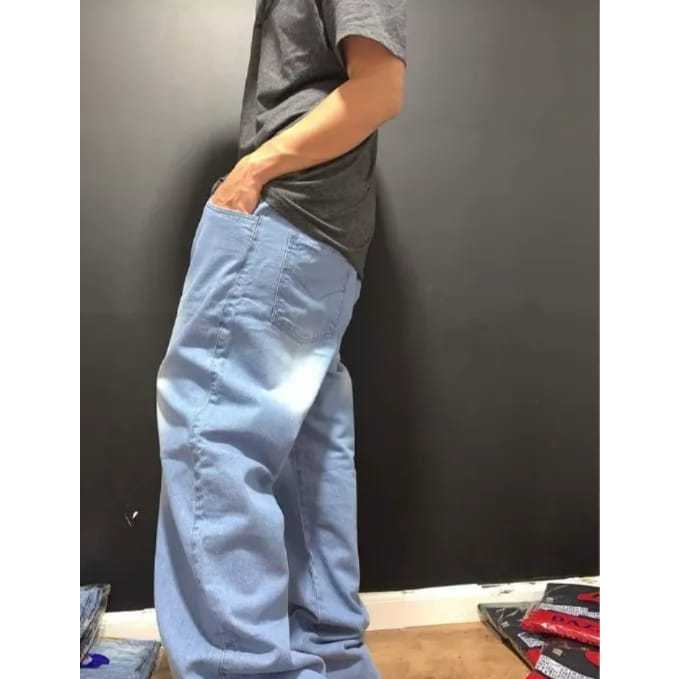 CALÇA BALÃO MASCULINA LARGA DAZZLING RETA EM SARJA ESTILO CHAVOSO