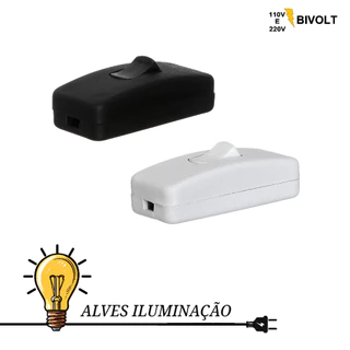 10 Interruptor Tomada Liga e Desliga Meio Fio Bivolt para abajur Fechamento em Pressão