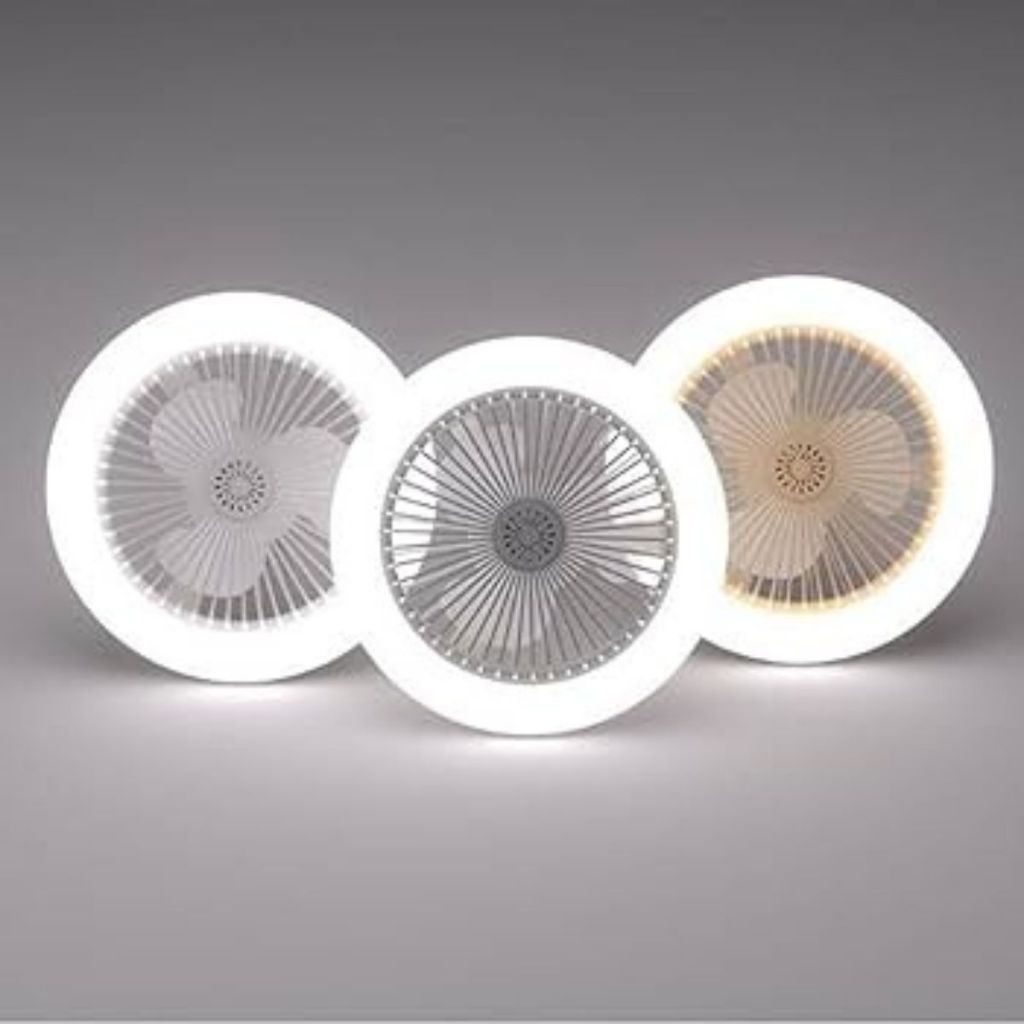 Ventilador De Teto Com Led Lâmpada Novo Com Controle Remoto Branco_store