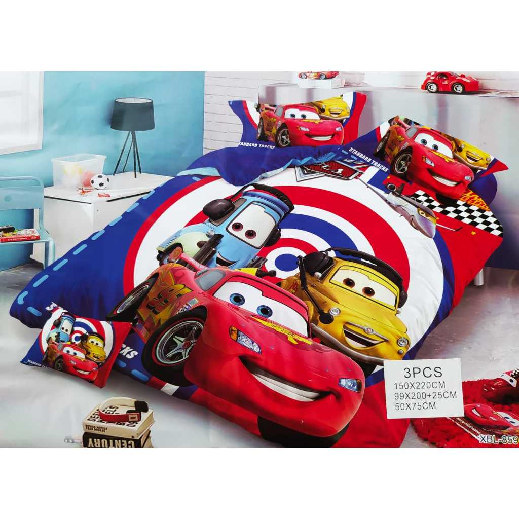 Jogo Lençol Infantil Relâmpago McQueen Solteiro 3 Peças | Shopee Brasil