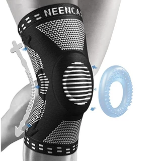 Joelheira Compressão C/ Almofada anticolisão em Gel - Joelheira Pad Silicone Aço - Flexível Estabilidade Cross Vôlei Treinos Ortopédica