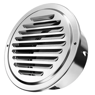 Veneziana 70mm 80mm 100mm 120mm 125mm 127mm 150mm 200mm Grade Aço Inox Com Tela Anti Insetos Para Exaustão de Ar Coifa e Aquecedor