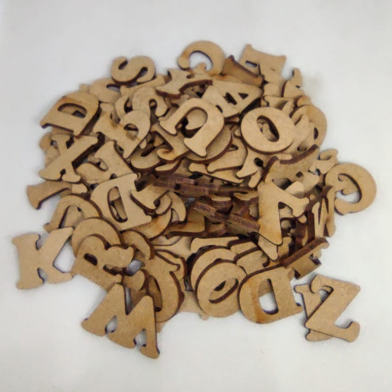 4 Alfabetos com 26 letras em MDF 3mm (Madeira) 104 peças | Shopee Brasil