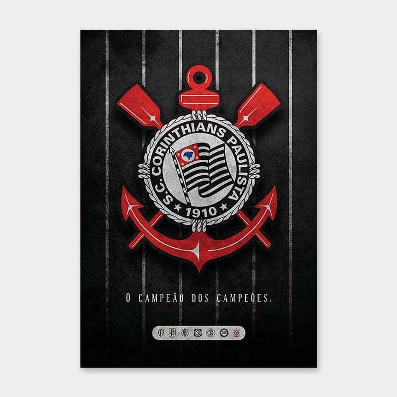 Quadro decorativo time de futebol Corinthians sala/quarto/escritório