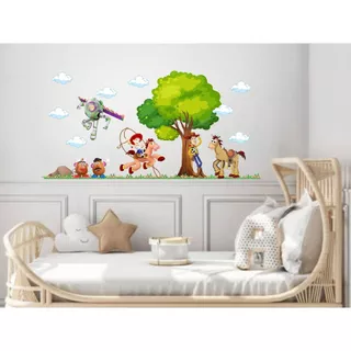 Adesivo de Parede Toy Story Desenho Arvore Brinquedos