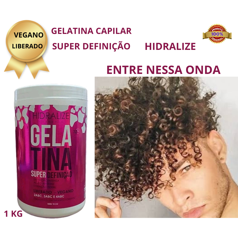Gelatina Capilar Definição Intensa Nutrição Transição Cabelo Cacheado ...