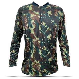 CAMISETA DE PESCA COM PROTEÇÃO UV CAMUFLADA