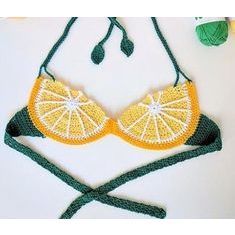 Top Biquíni Cropped Laranja Aesthetic Fantasia Frutas Tropicais Verão 2024