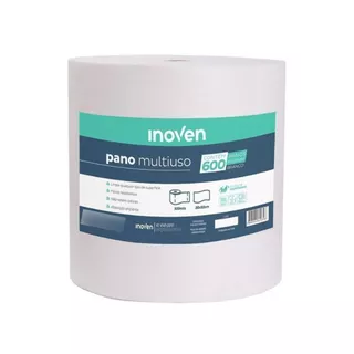 Pano Multiuso Tipo Perfex Branco 28cmx300mts Rolo 600 Panos Inoven