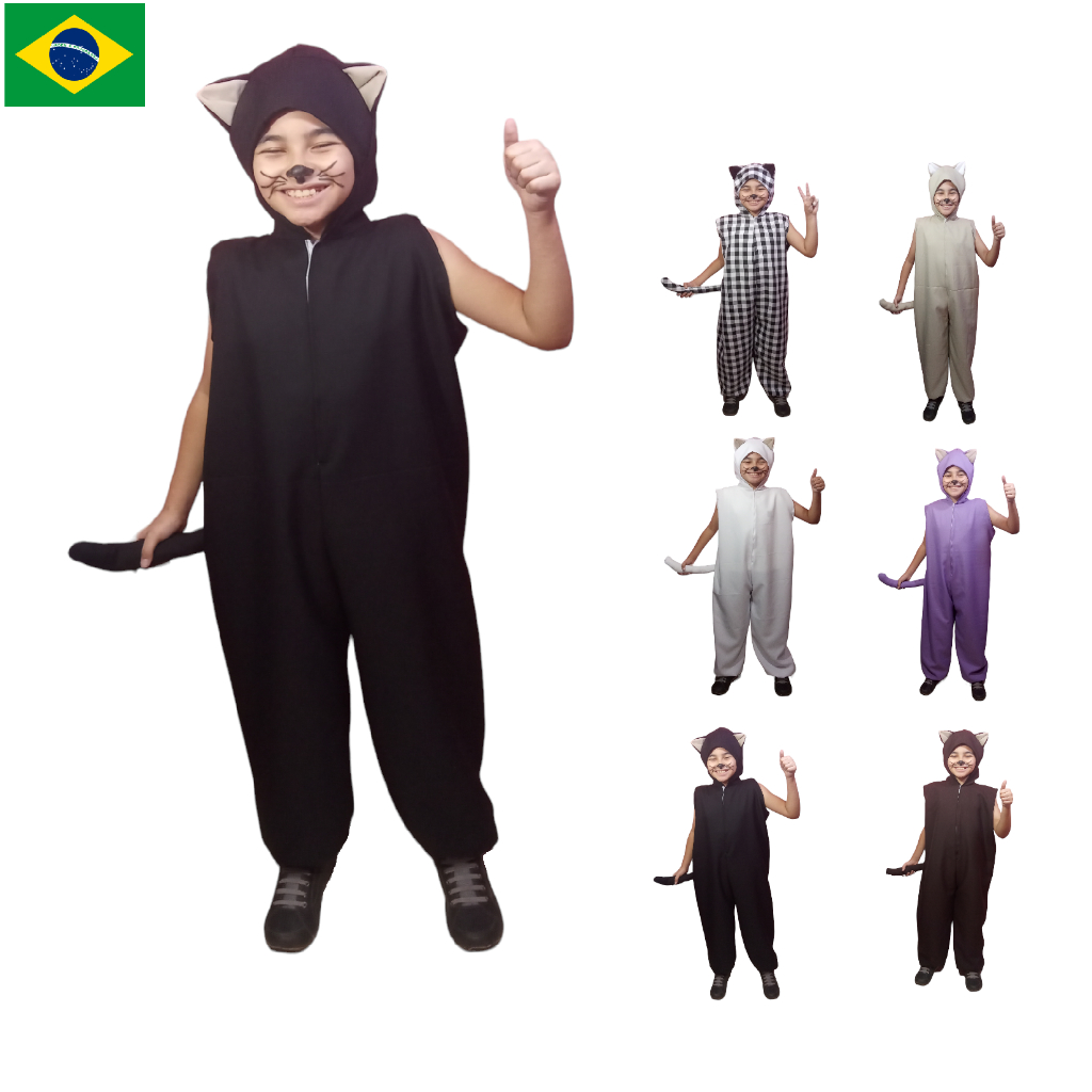 Fantasia Escolar de 07 a 11 de Idade Para Apresentação Infantil ...