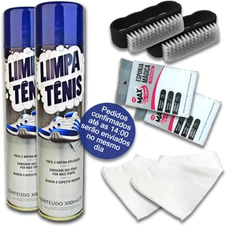 2 Limpa Tênis 2 Esponja Magica 2 Flanela 2 Escova multiuso Limpa Tenis Branco Colorido Limpador Sec