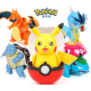 Pokémon Articulado Montável + Pokebola + Caixa + Manual / Produto Pokémon Oficial Boneco Figura Pikachu Charizard Mewtwo Venusaur Blastoise Greninja Gyrados Lucario
