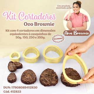 Kit Cortadores Ovo Brownie BLUESTAR 4 cortadores de 50g, 150, 250 e 350g.PASCOA 2014 OFF