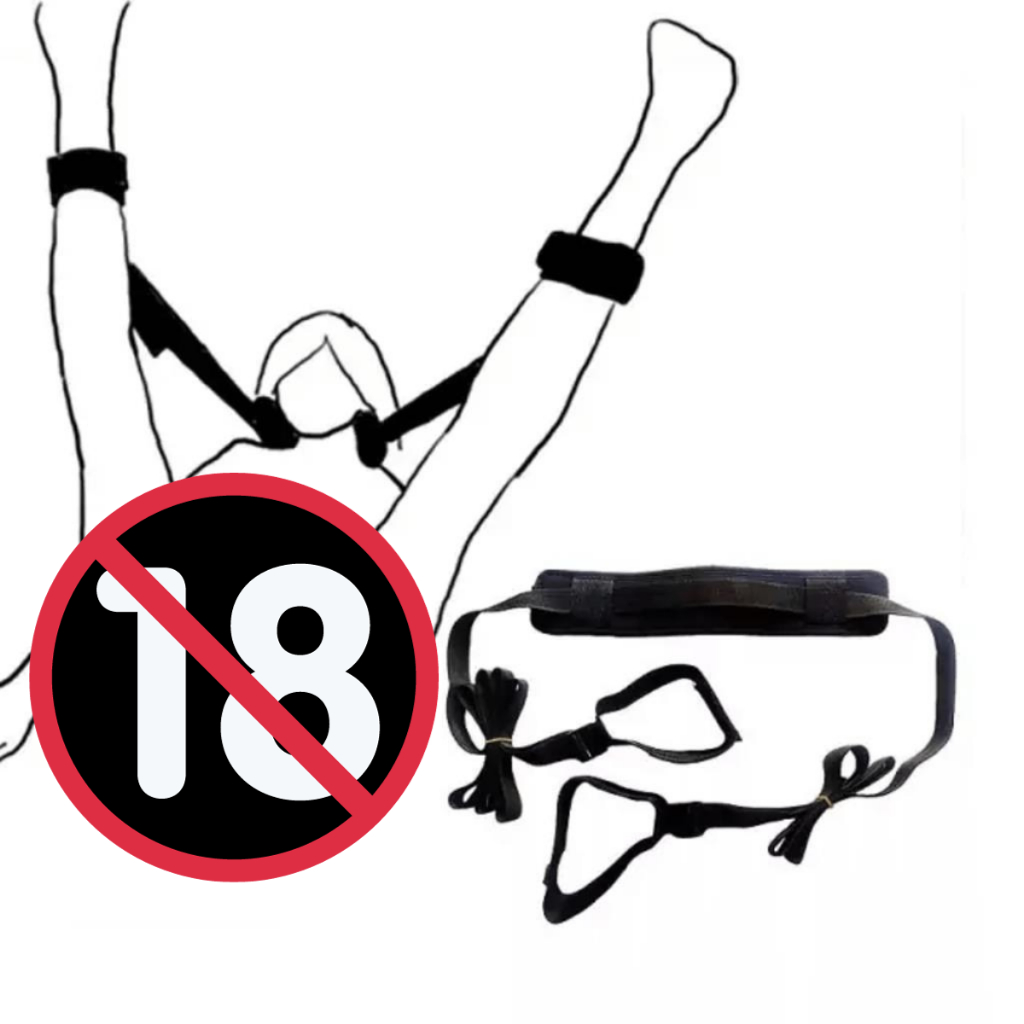 Algema Sexual Restritor de Movimento Pescoco e Perna Fetiche BDSM Sex Shop