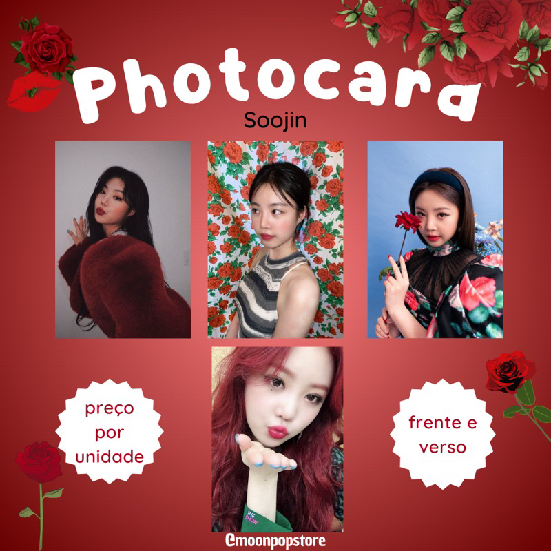 Photocard Kpop Soojin- Fanmade frente e verso | Shopee Brasil