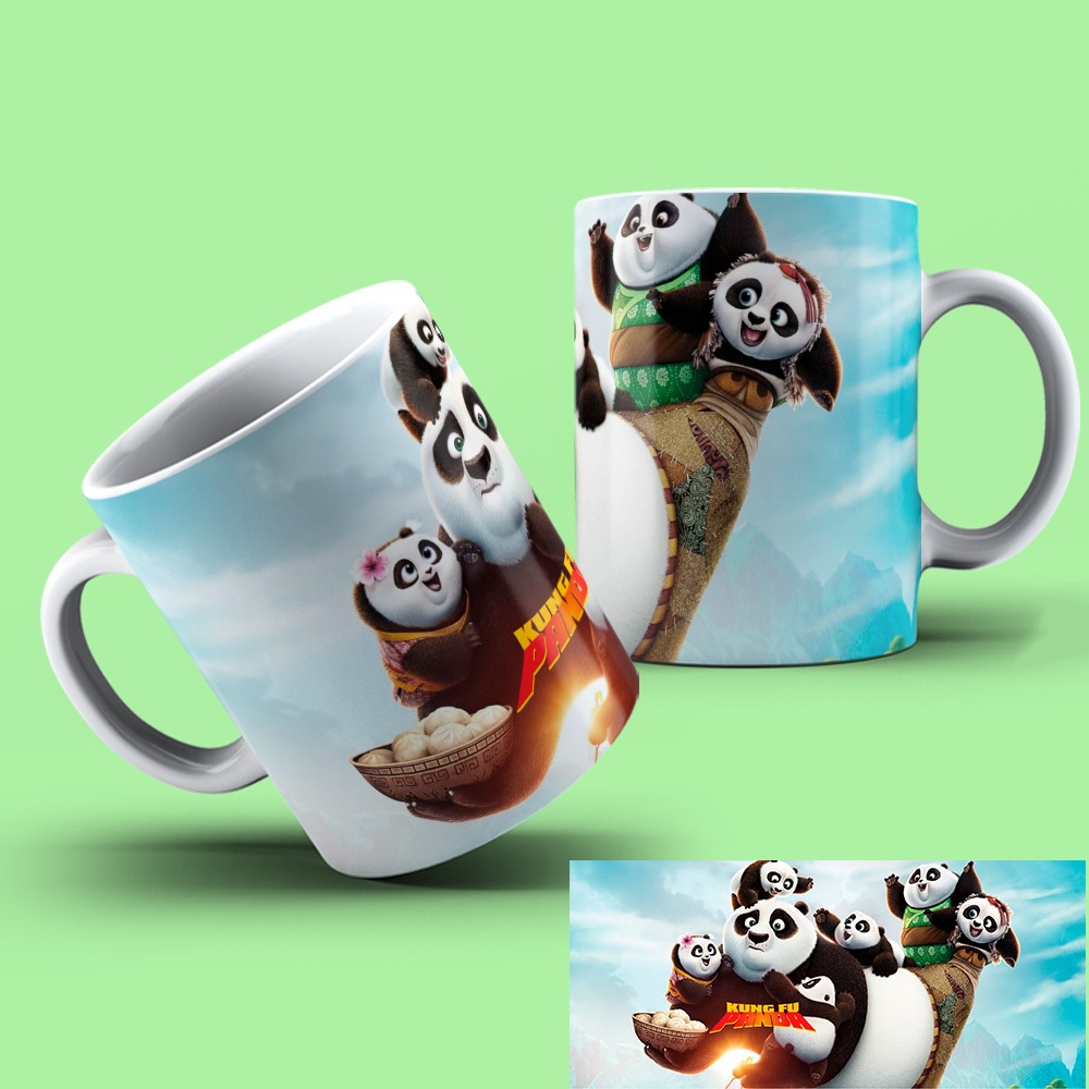 Tasse Céramique Kung Fu Panda 355 Ml – Cadeau Pour Fans – Micro-ondes Et Lave-vaisselle Safe – Design Po Le Panda - 2