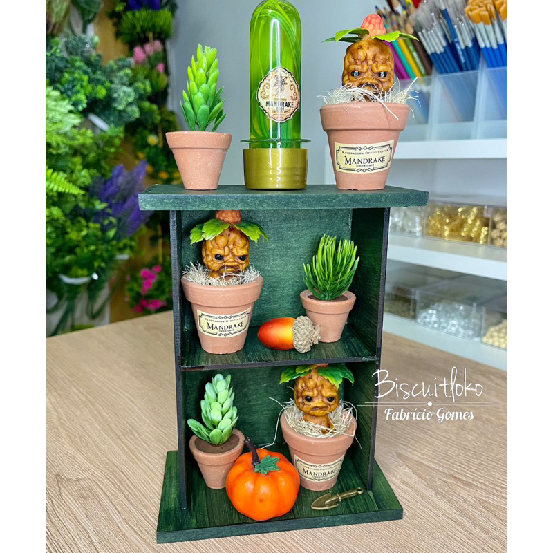 Miniatura estante de herbologia harry Potter