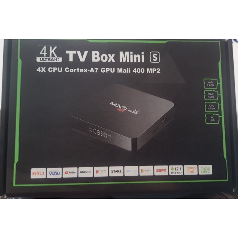 Tv Box mxq pro mine 2024 nova versão com visor na frente 4k Wi-Fi 5G conversor Smart 512 GB